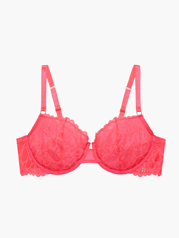 Savage Not Sorry Unlined Lace Balconette Bra In Pink Savage X Fenty