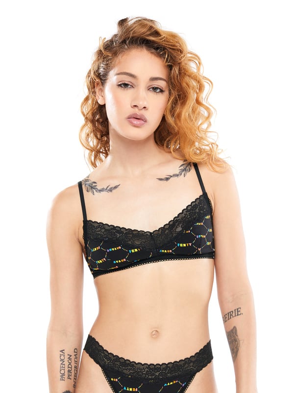 Cotton Essentials Lace-Trim Bralette