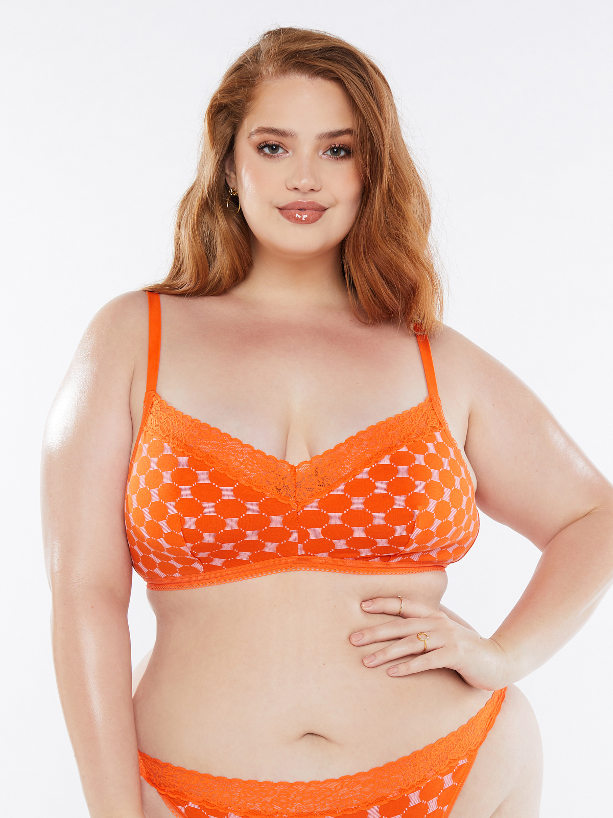 Cotton Essentials Bralette In Multi Orange SAVAGE X FENTY