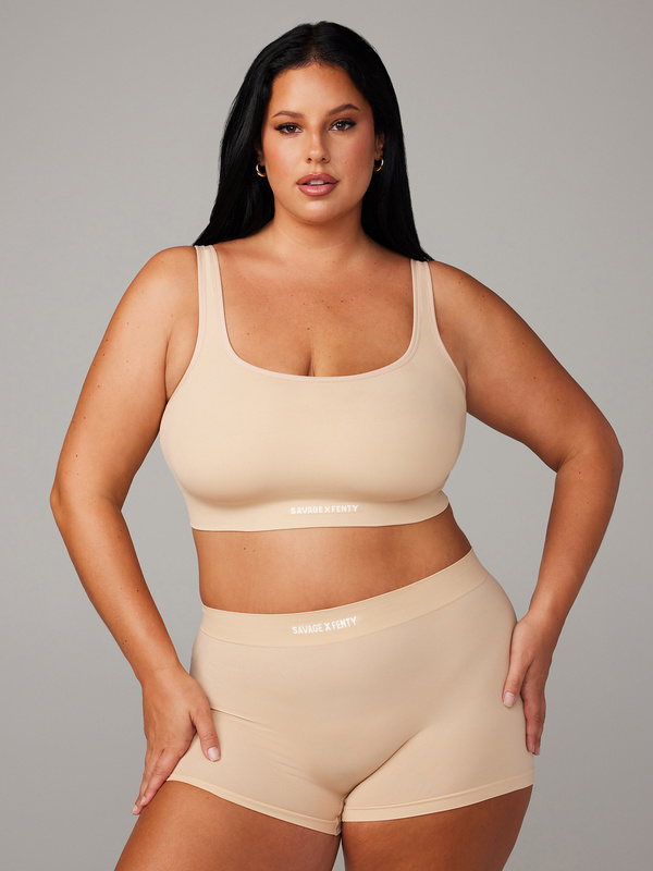 Seamless Scoop-Neck Bralette