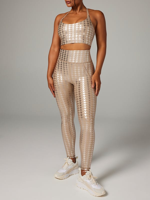 Sky-Hi Houndstooth Super High-Waist Pocket Legging