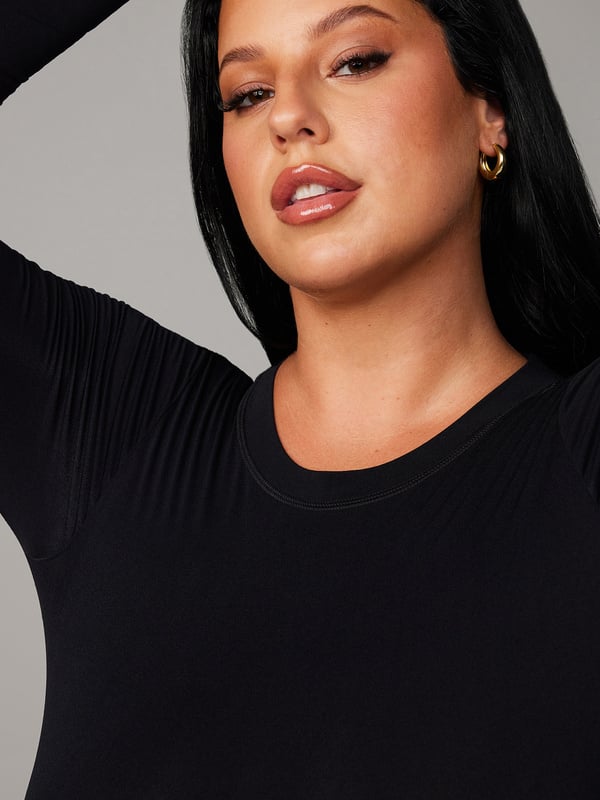 Seamless Long-Sleeve Bodysuit Teddy