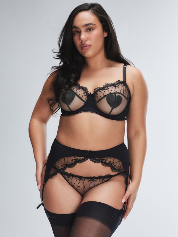Loveline Satin Garter Belt