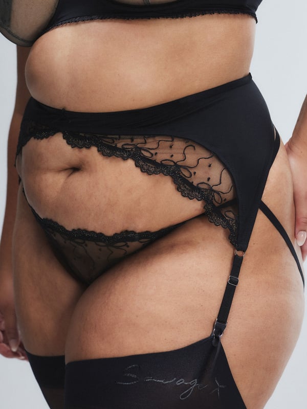 Loveline Satin Garter Belt