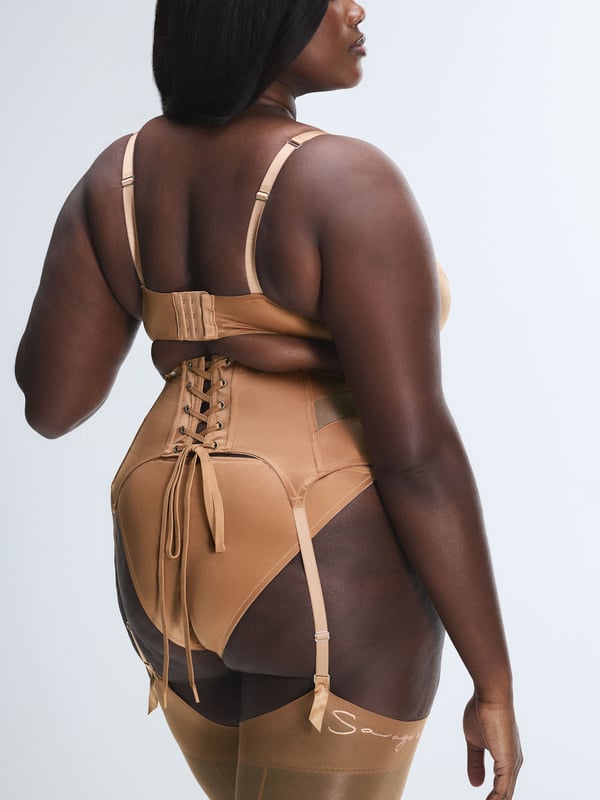 Slipper Satin Garter Belt