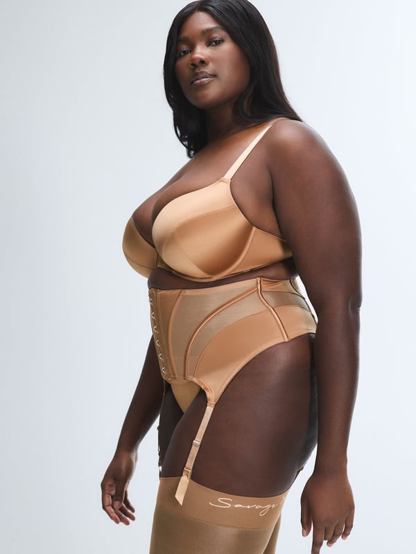 Slipper Satin Garter Belt
