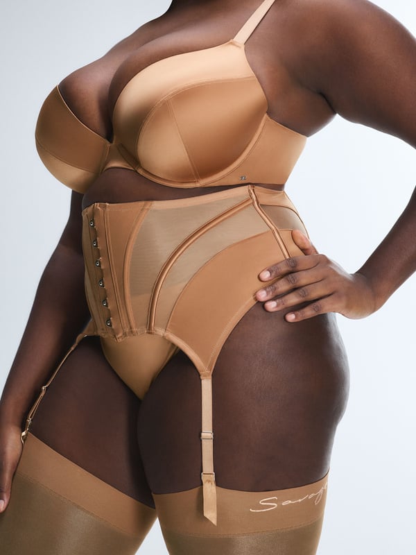 Slipper Satin Garter Belt