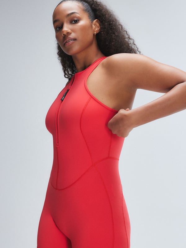 Running Hot Zip-Up Romper