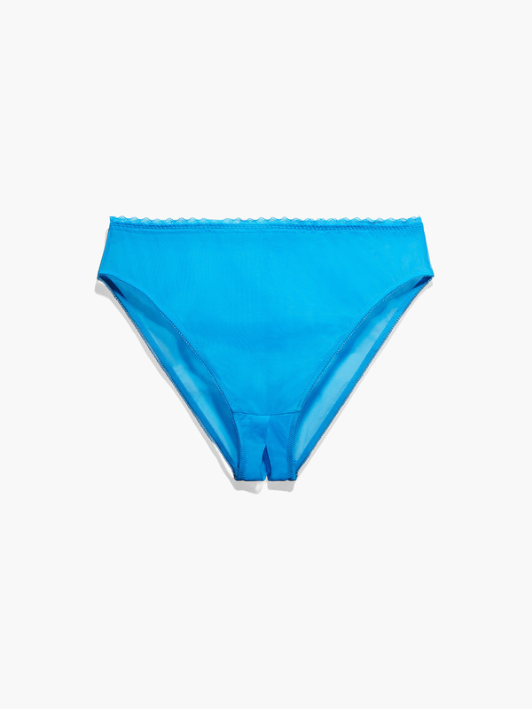 Mesh Crotchless High Leg Bikini In Blue SAVAGE X FENTY France