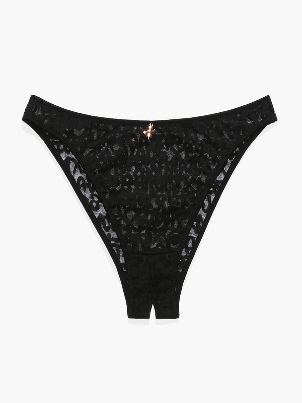 Tagged By Savage Crotchless Bikini In Black SAVAGE X FENTY