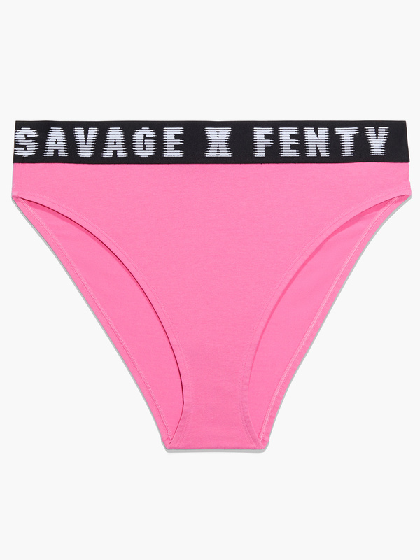 Forever Savage High Leg Bikini In Pink SAVAGE X FENTY Netherlands