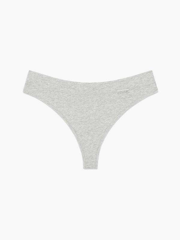 Cotton Essentials Mid Rise Thong Panty In Grey SAVAGE X FENTY