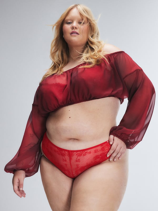 Rose Delivery Lace Thong