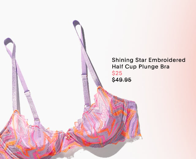 Savage X Fenty, Women's, Shining Star Embroidered Half Cup Plunge