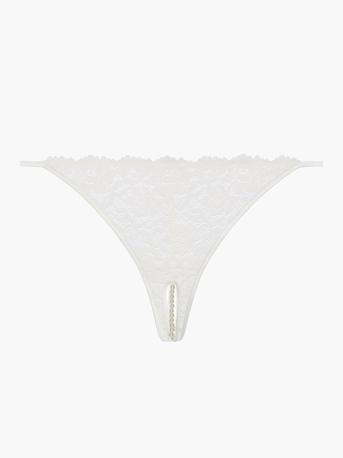 Crotchless String of Pearls Thong