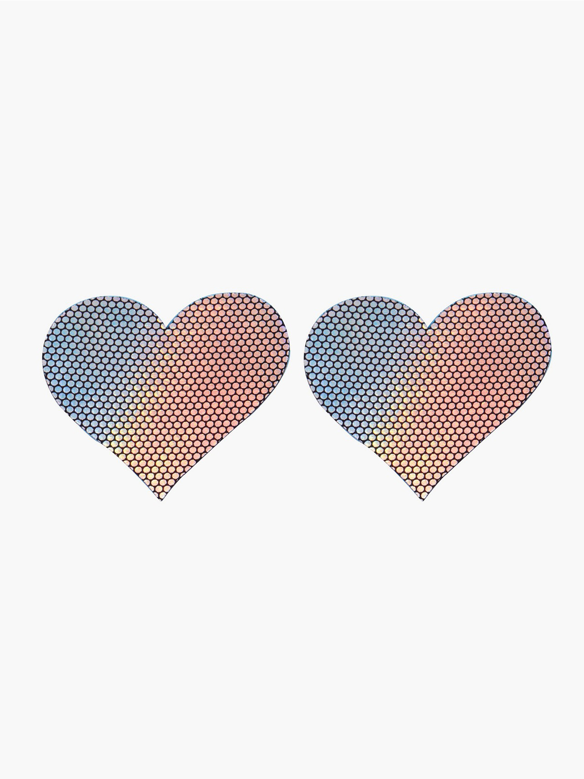 Iridescent Heart Pasties In Multi 