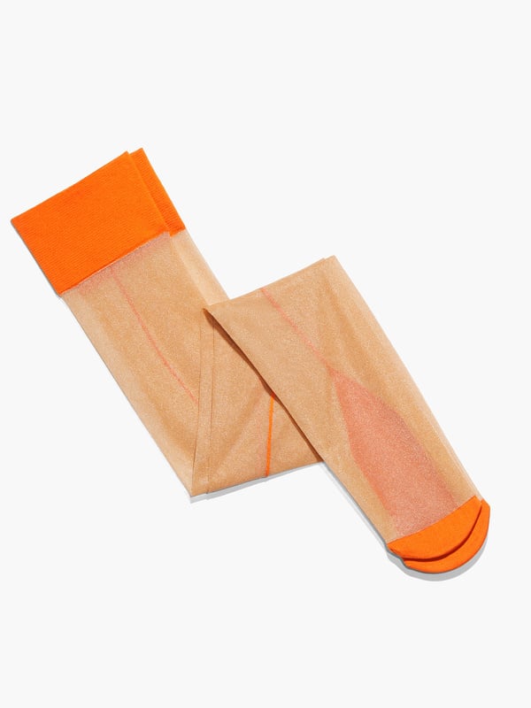 orange thigh high stockings