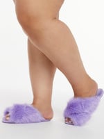 CLF Fluff'd Up Slippers in Black