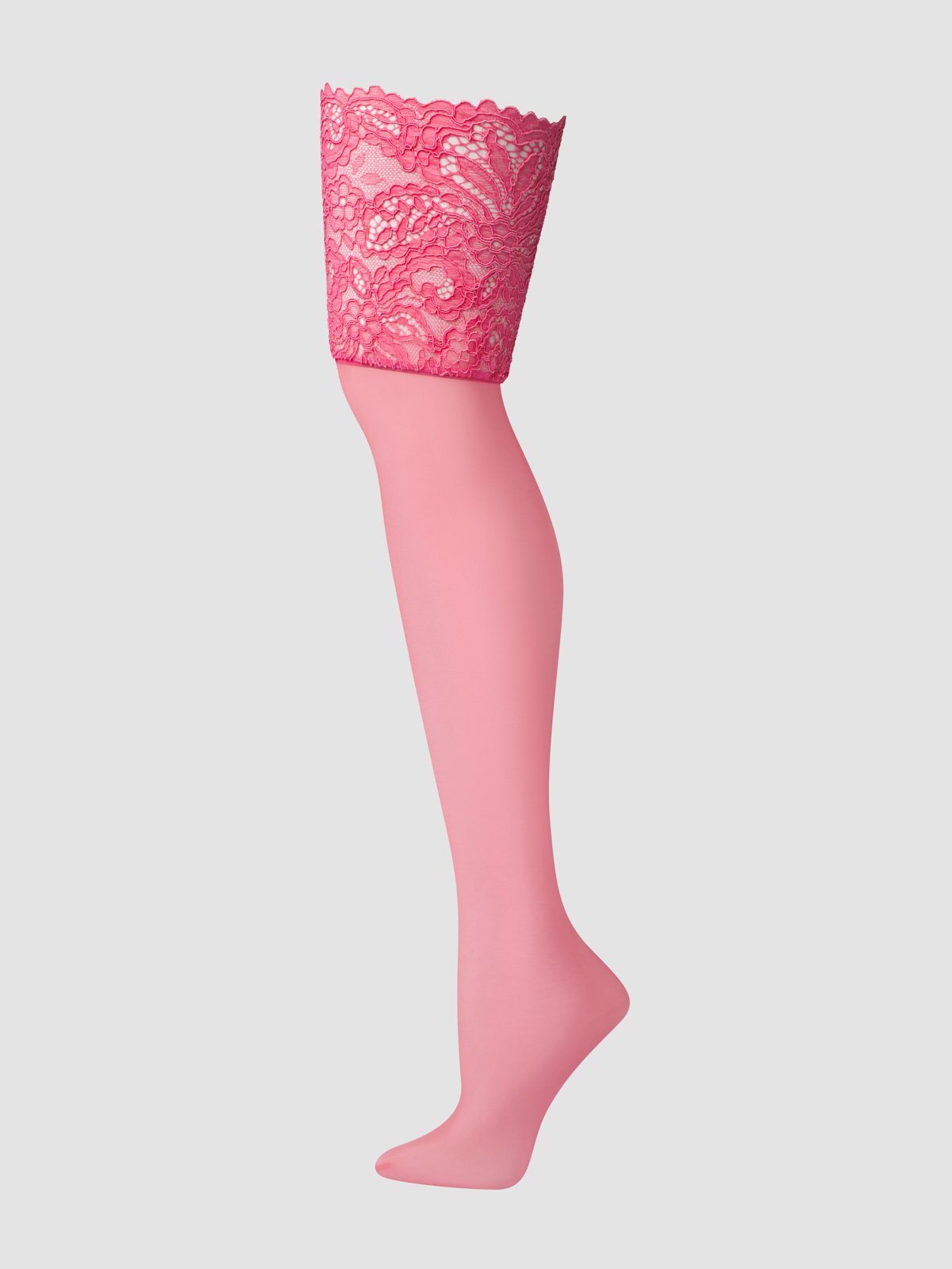 Romantic Corded Lace Thigh-High Stockings