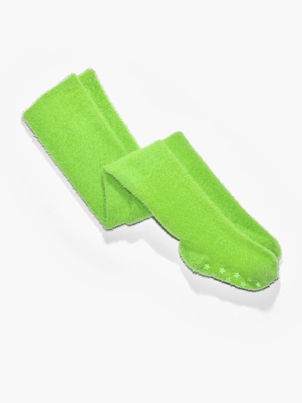 Fluff It Up Slipper Stockings in Green