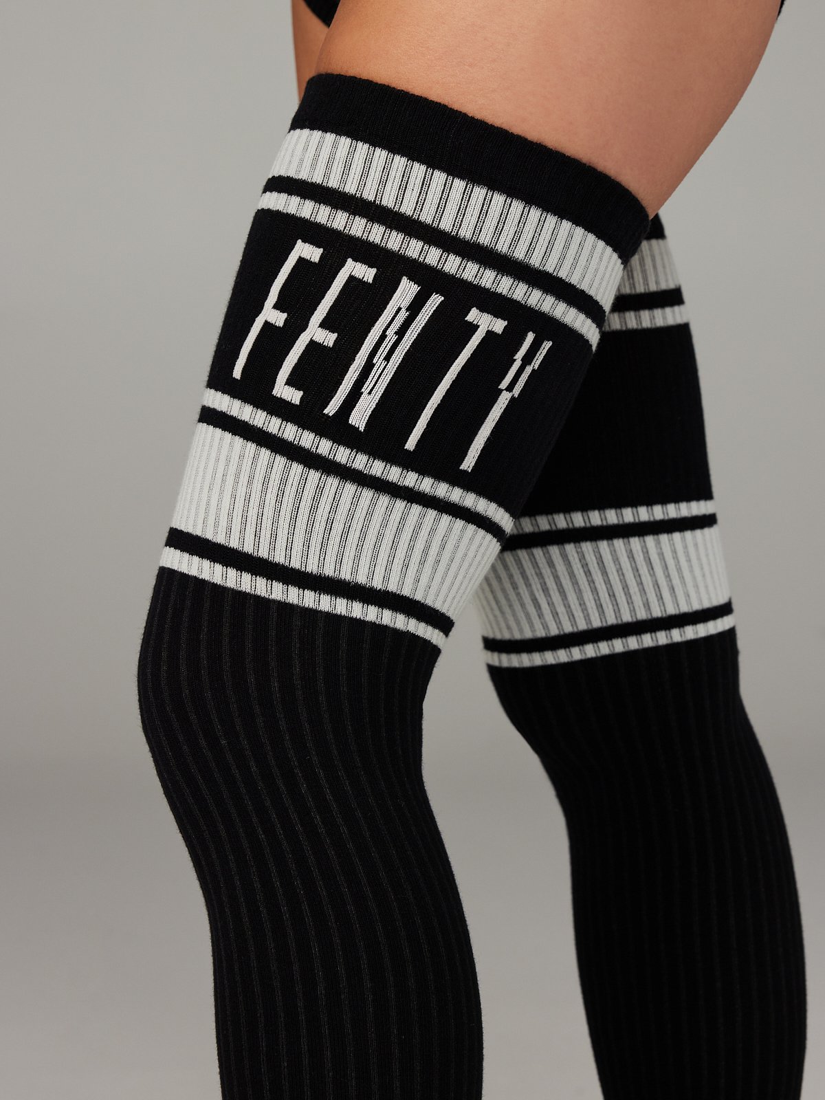 Classix Thigh-High Socks in Black & Multi | SAVAGE X FENTY France