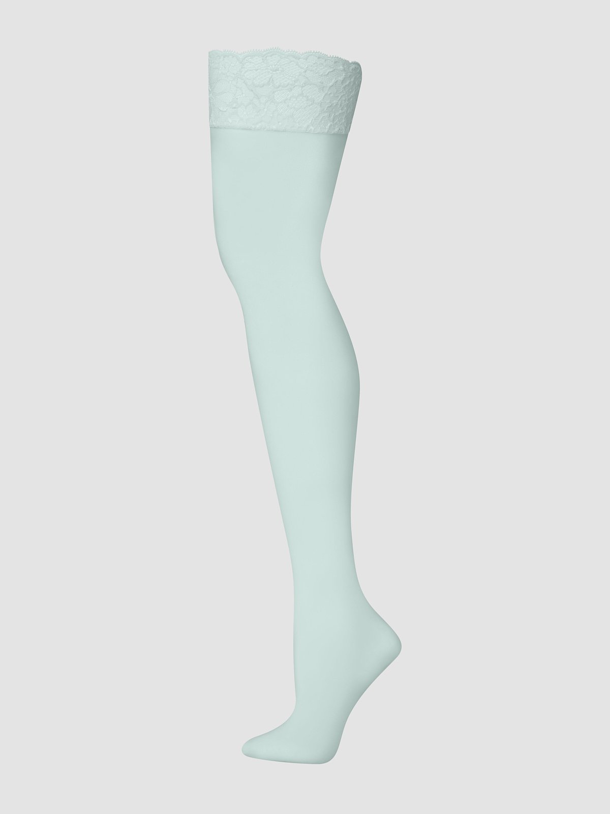 Bold Lace Thigh-High Stockings in Blue | SAVAGE X FENTY