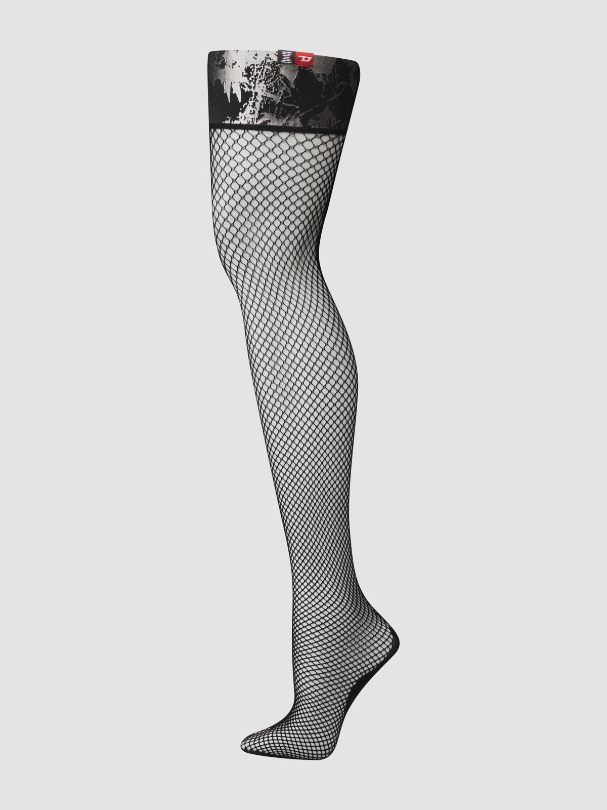 Savage X Diesel Foiled Fishnet Thigh-High Stockings