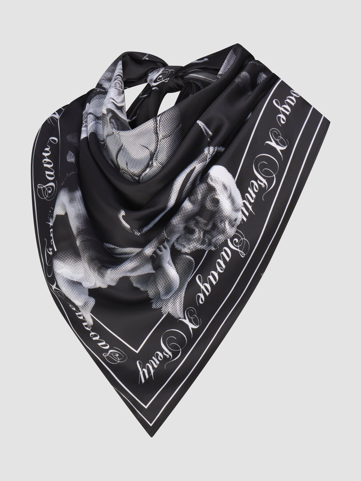 Midnight Rose Satin Sleep Scarf