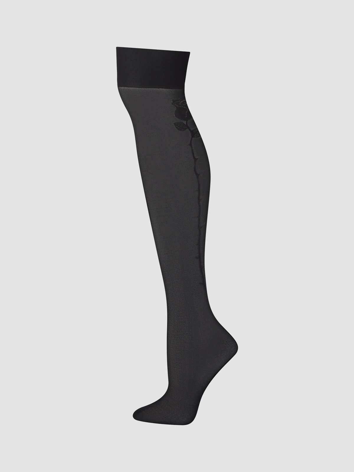 Buy Me Roses Thigh-High Stockings in Black | SAVAGE X FENTY