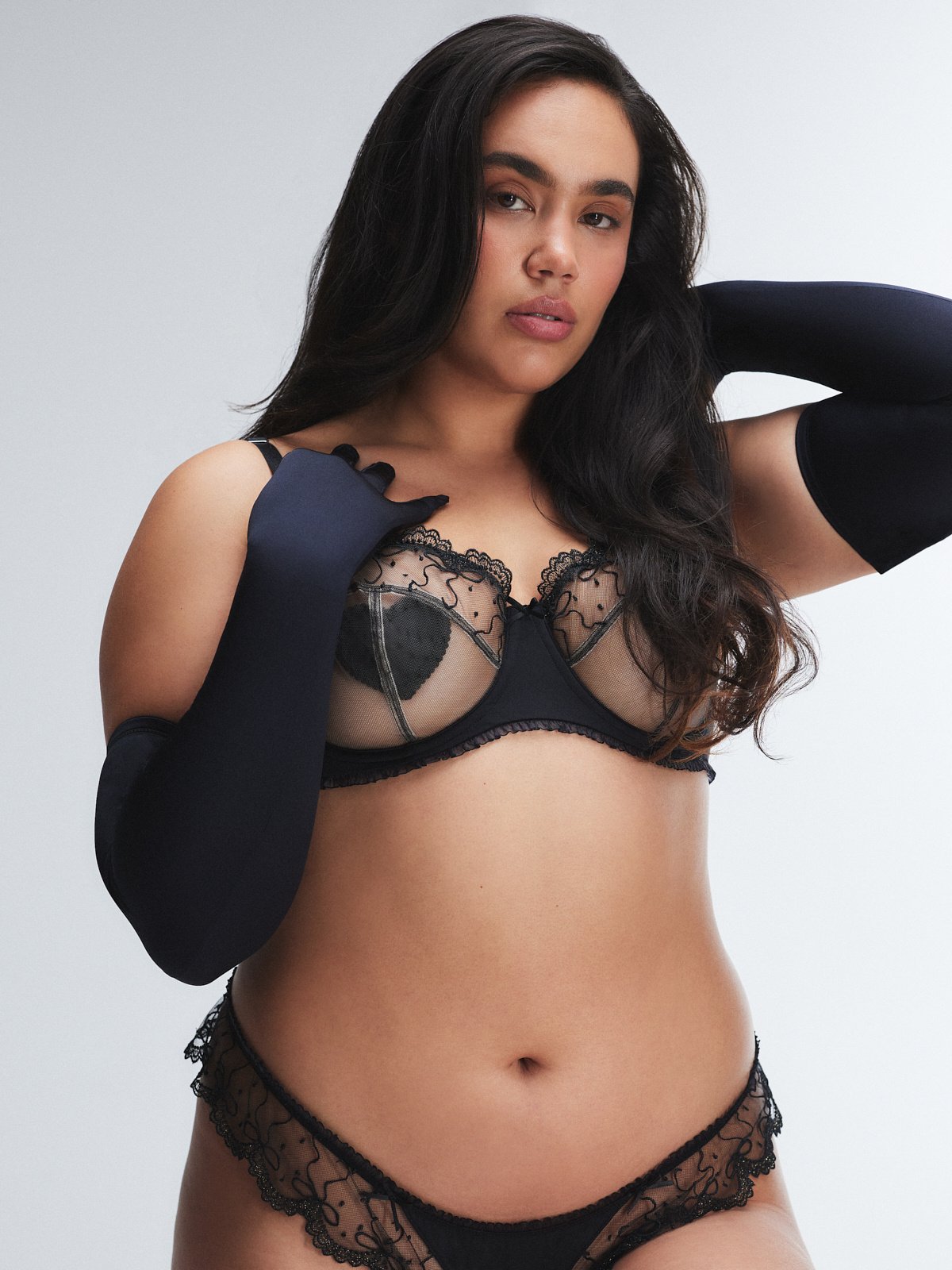 Loveline Satin Opera Gloves (XS-XL)