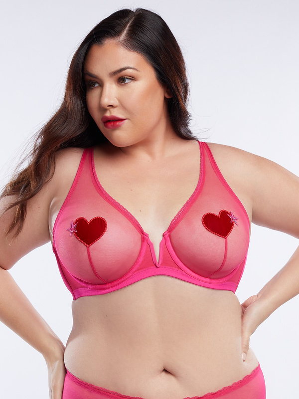 Hearts Unlined Bra In Pink Savage X Fenty Netherlands