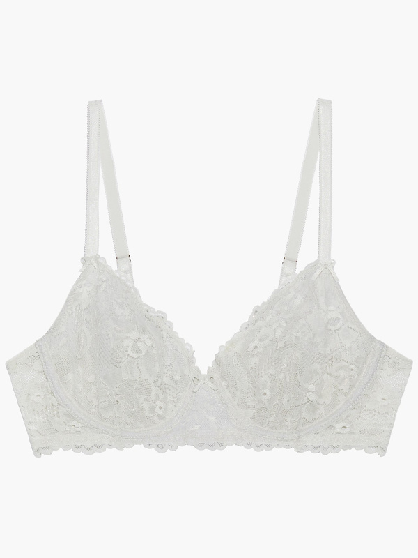 Unlined Floral Lace Bra in Grey | SAVAGE X FENTY