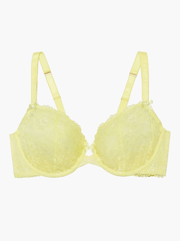 Unlined Floral Lace Bra In Green Yellow Savage X Fenty