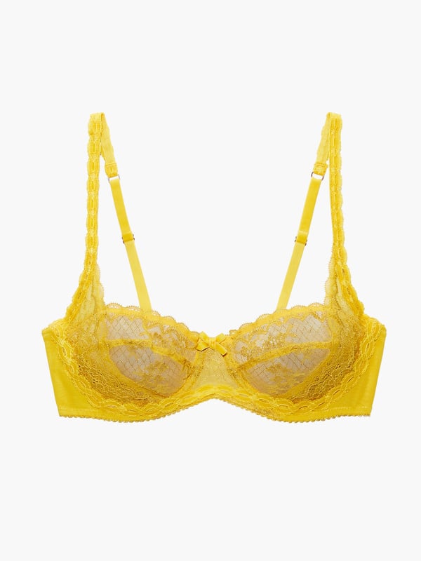 Baby Scalloped Lace Balconette Bra In Yellow Savage X Fenty Uk United Kingdom