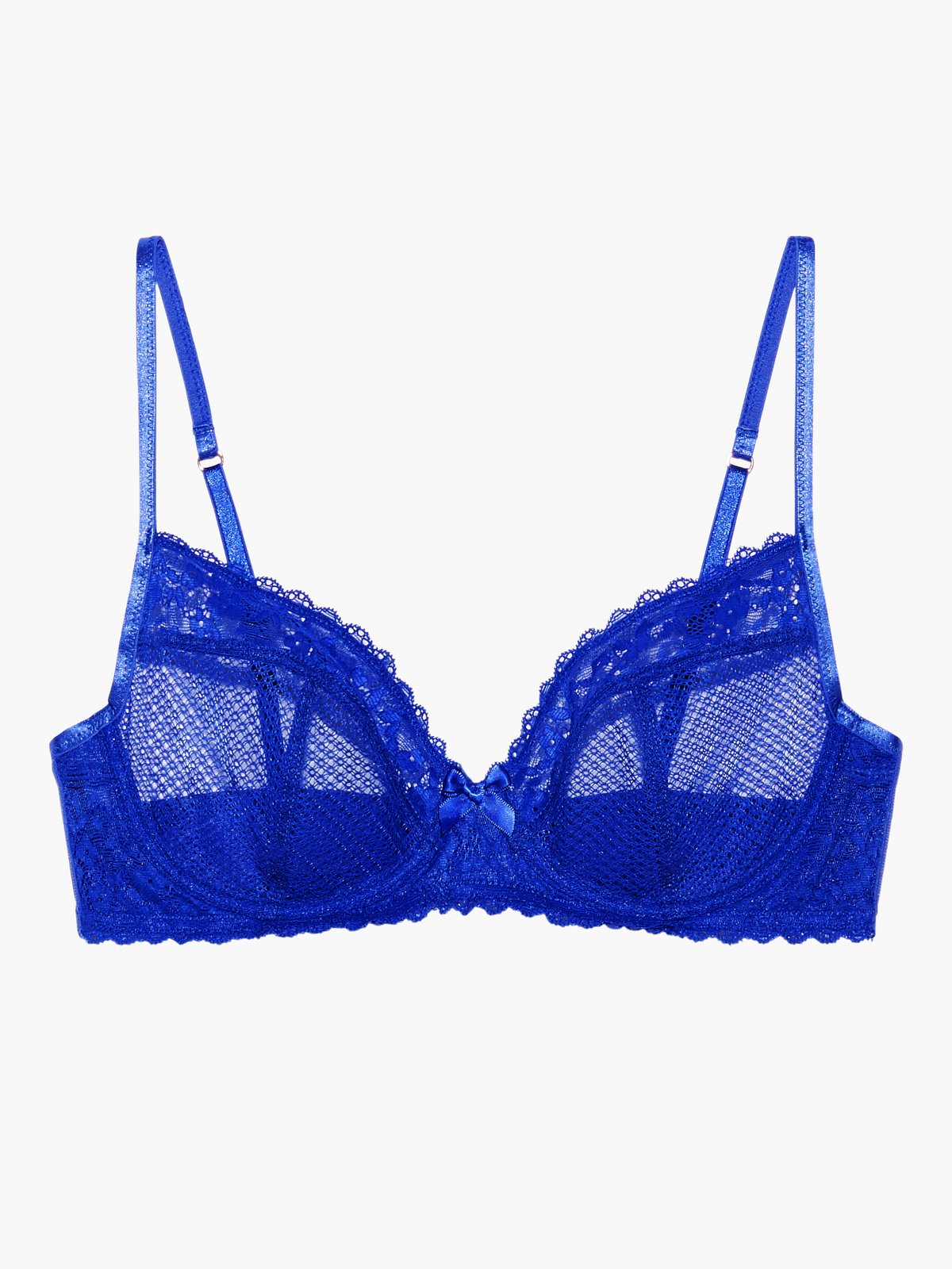 Savage X Fenty, Women's, Missy Savage Not Sorry Half Cup Bra with Lace,  Leopard Blue Cyber Café, 32D at  Women's Clothing store
