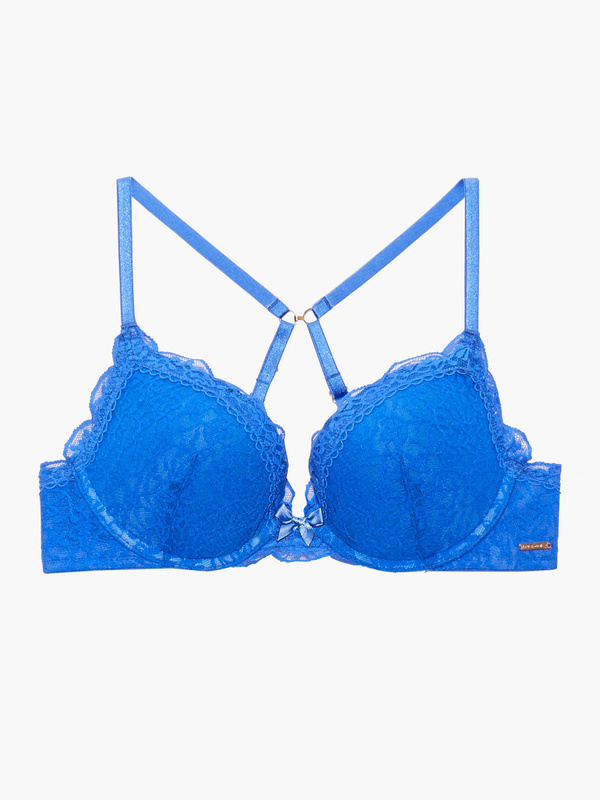 Helenca Lace Push Up Bra in Blue | SAVAGE X FENTY