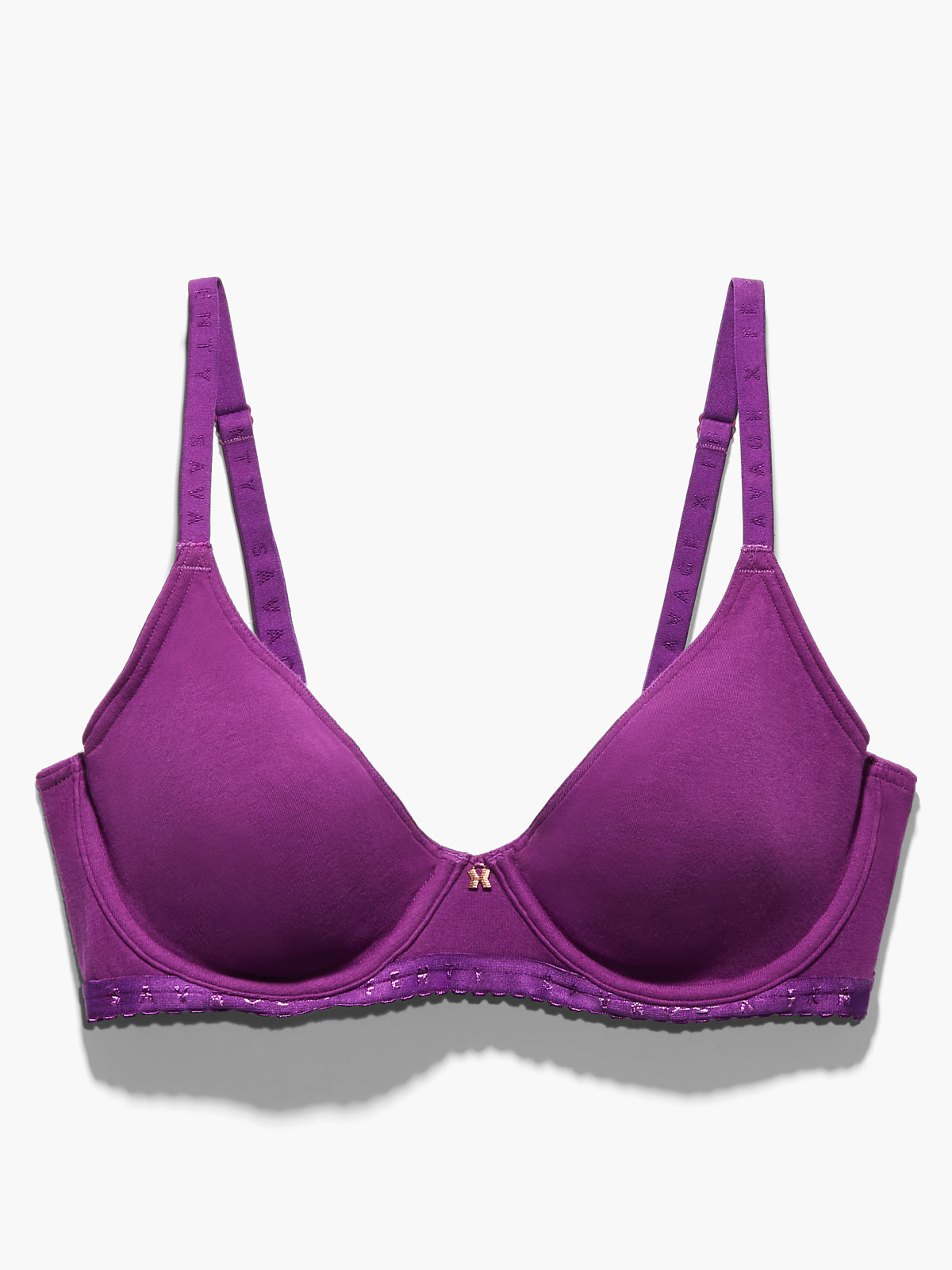 Savage X Cotton Jersey Unlined Bra in Purple