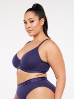 Cotton Full Figure Blue Ladies Bra, Size: 30D, Plain at Rs 89