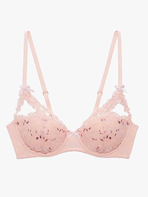 Iridescent Lace Caged Bra in Pink | SAVAGE X FENTY