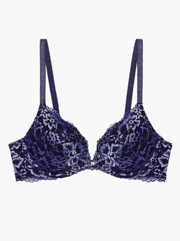 Floral Lace Push Up Bra in Blue & Multi | SAVAGE X FENTY