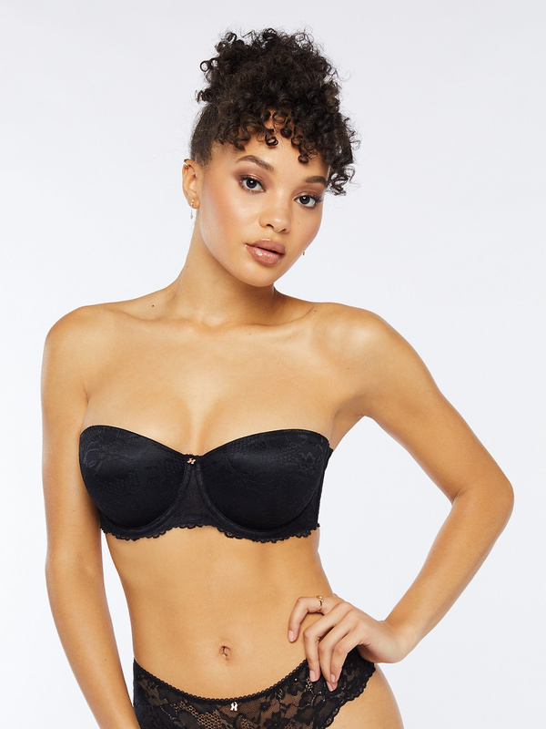 lace strapless bra