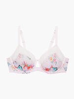 Garden of Eden Unlined Bra in Multi & Pink