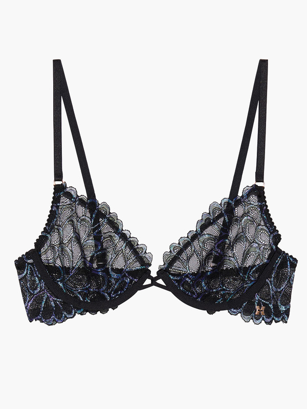 Savage Not Sorry Ultra Demi Unlined Lace Bra in Black & Multi | SAVAGE ...
