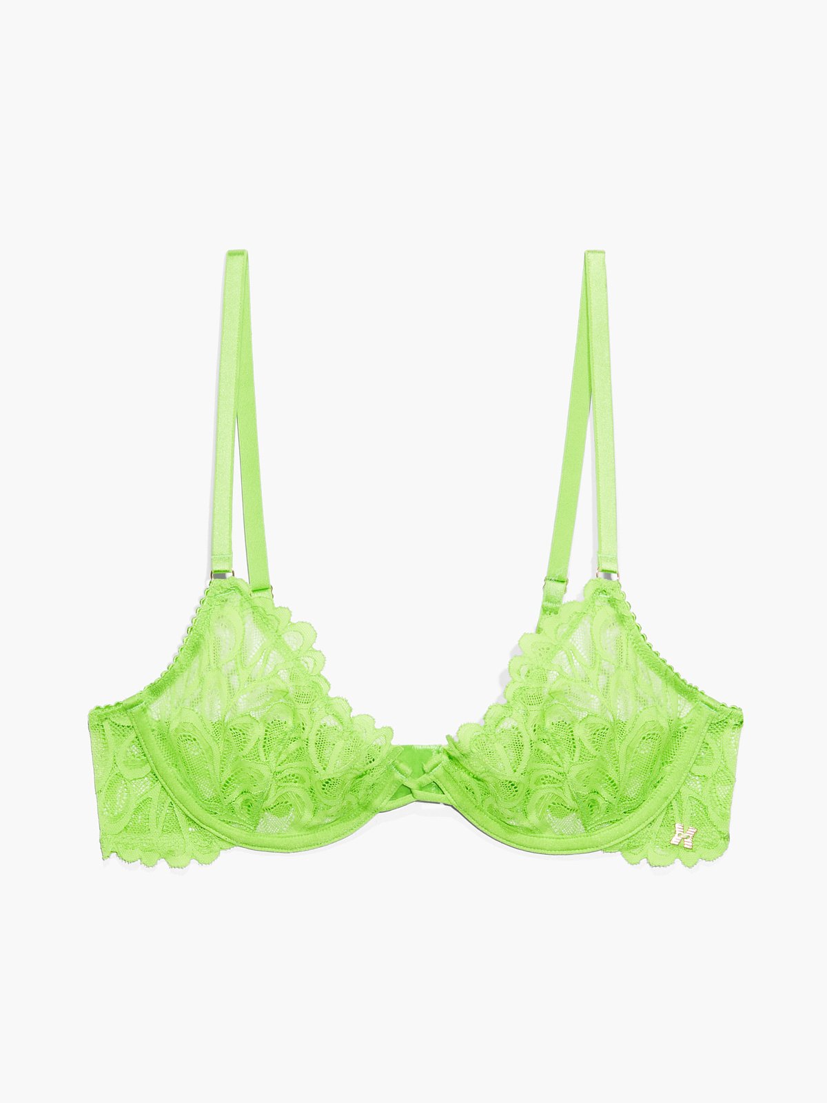 Savage Not Sorry Ultra Demi Unlined Lace Bra in Green