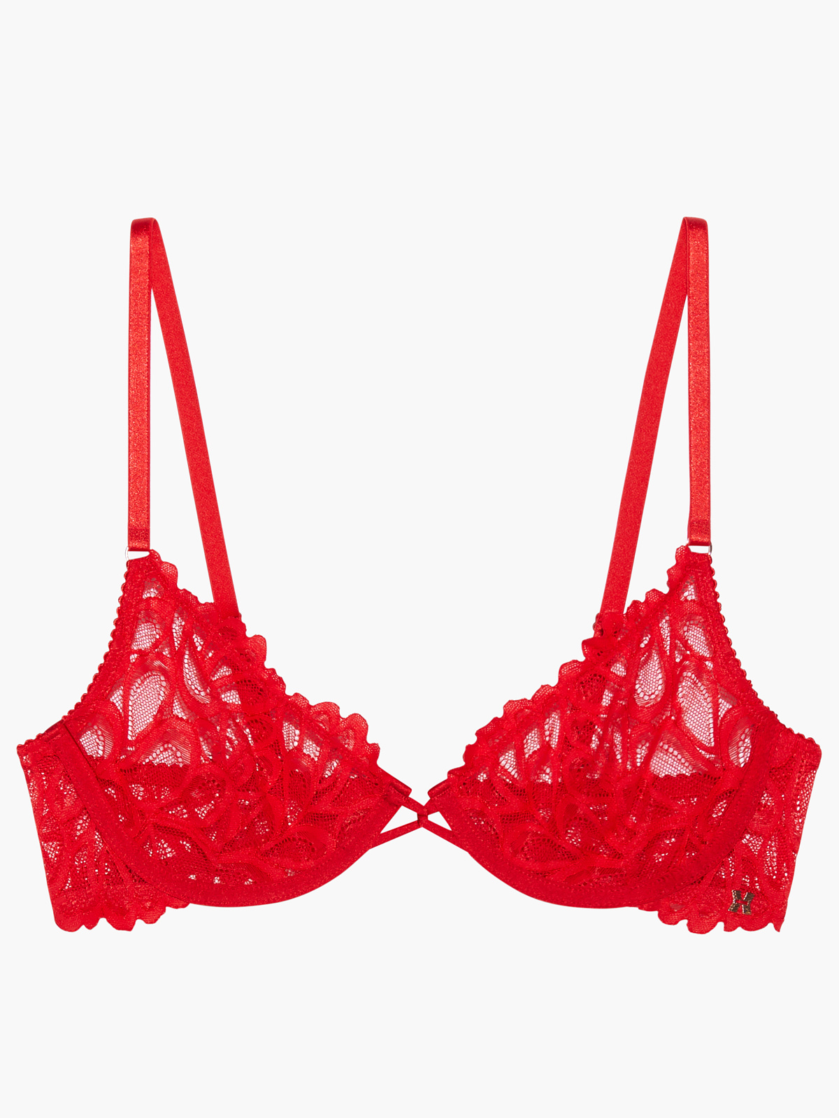 Savage Not Sorry Ultra Demi Unlined Lace Bra in Red | SAVAGE X FENTY France