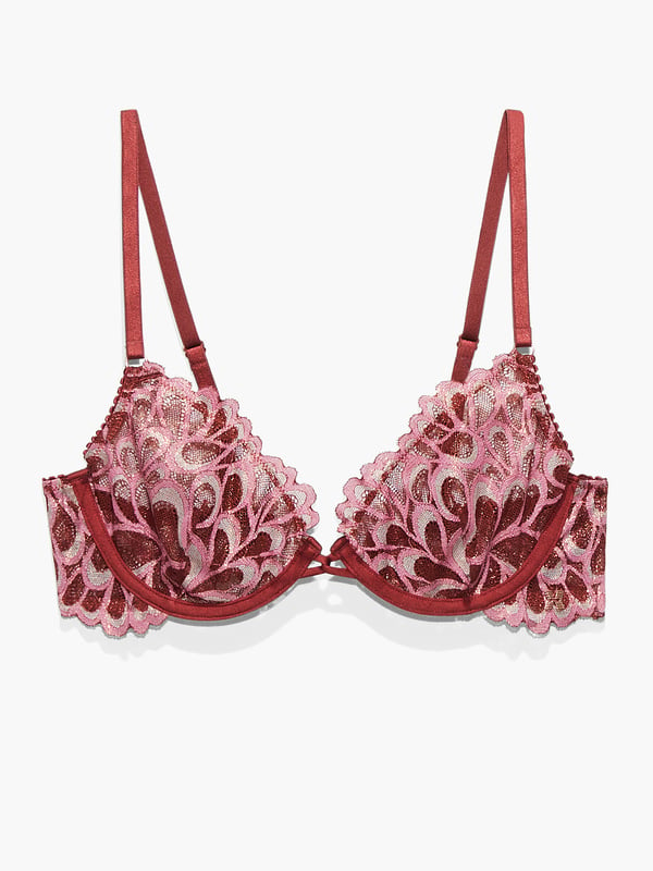 Savage Not Sorry Ultra Demi Unlined Lace Bra in Orange