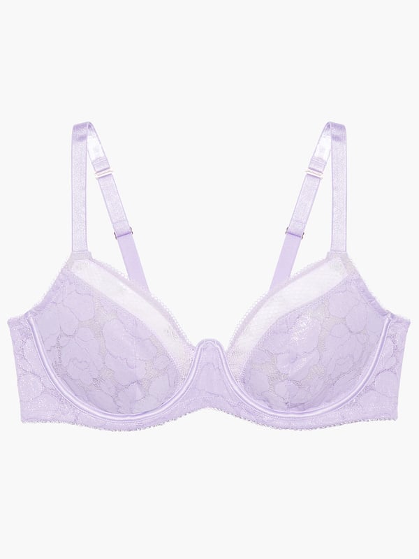 Floral Glow Unlined Lace Bra in Purple | SAVAGE X FENTY