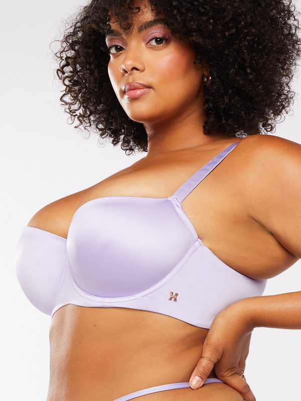 Savage Not Sorry Microfiber Low Cut Balconette Bra In Purple Savage X Fenty