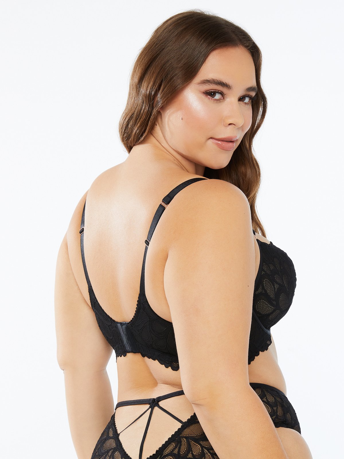 Savage Not Sorry Unlined Lace Balconette Bra in Black