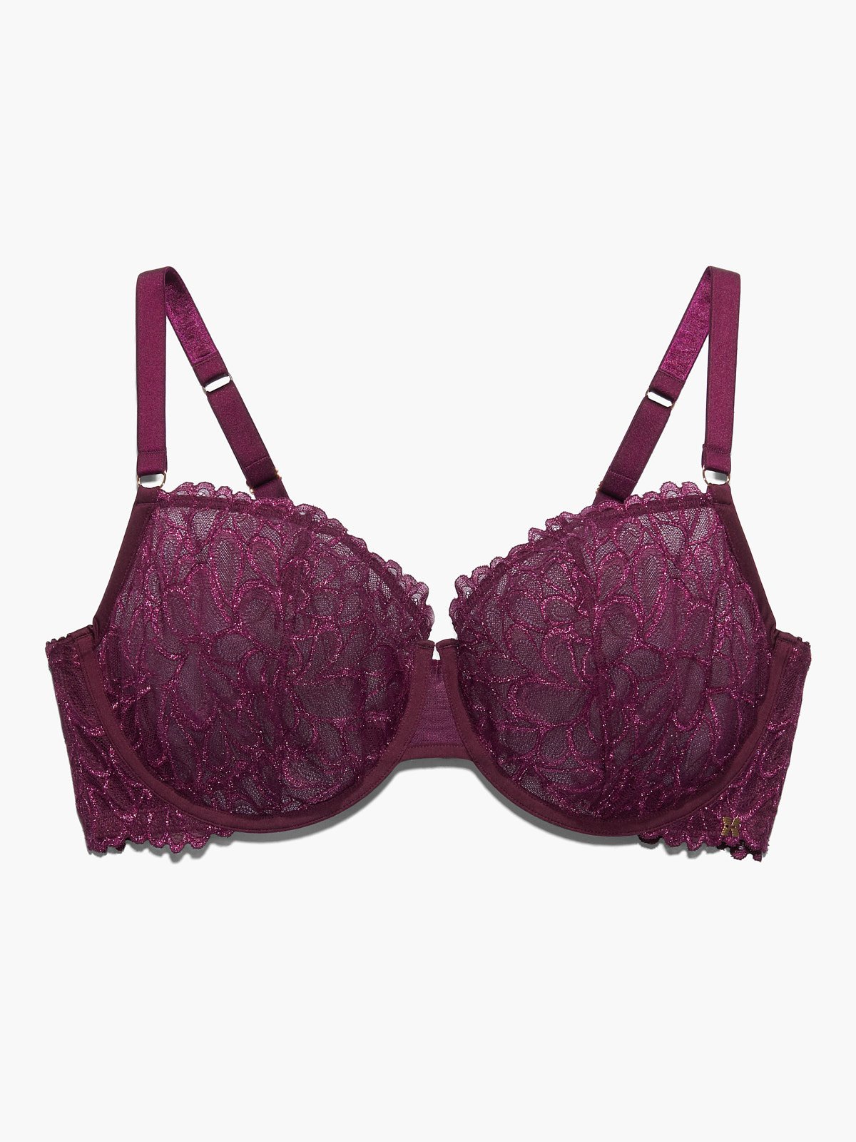 Savage Not Sorry Unlined Lace Balconette Bra in Pink & Red